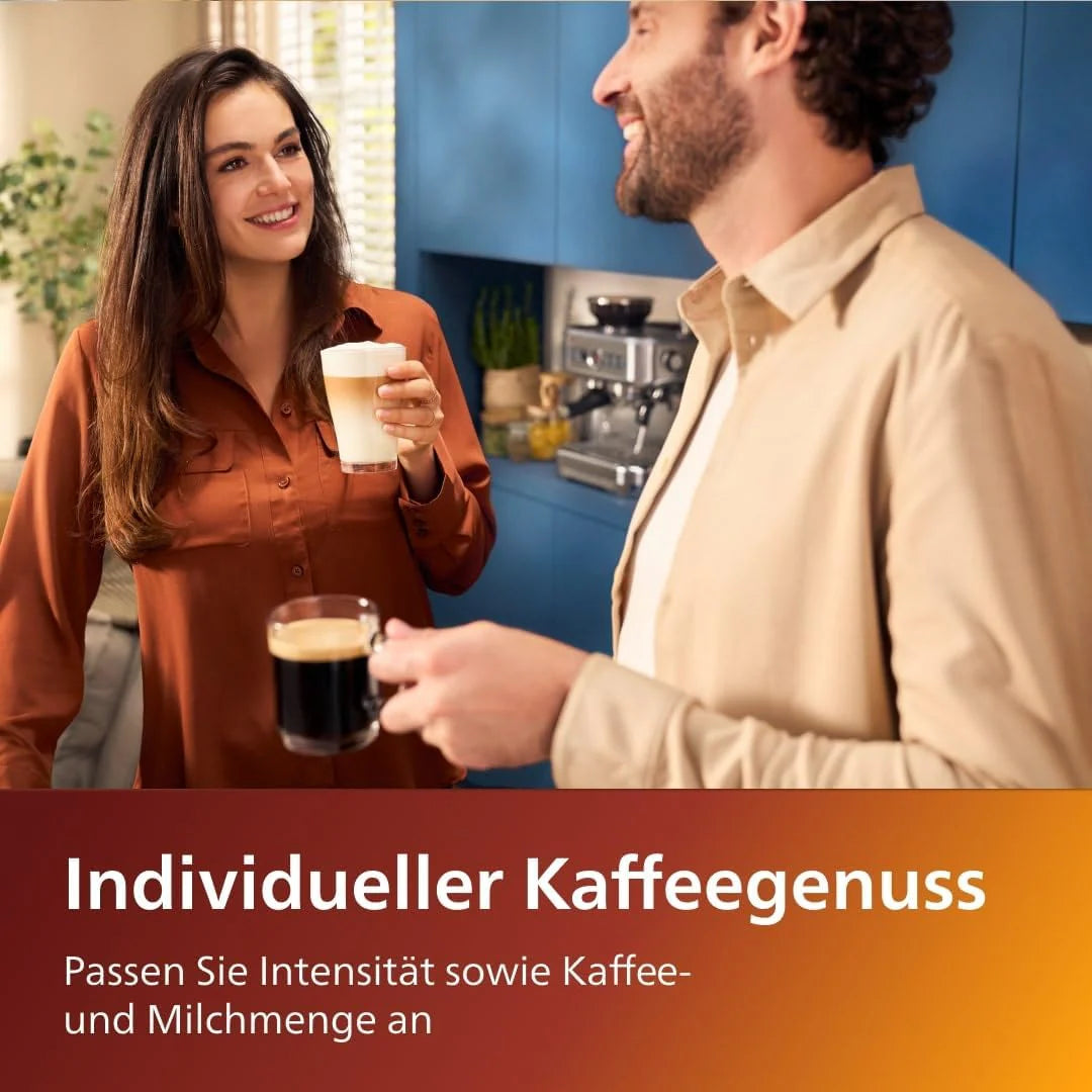 PHILIPS EP5447/90 Serie 5400 LatteGo 11 Kaffeespezialitäten Kaffeevollautomat Schwarz/Chrom