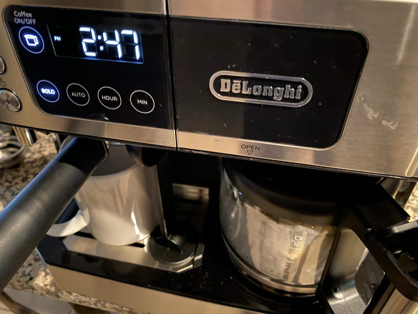 De'Longhi - Digital All-in-One Combination Coffee and Espresso Machine - Black and Stainless Steel